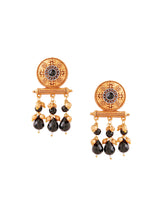 Yellow Chimes traditional drop earrings - Accessory for festivals